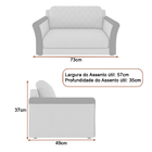 Caminha Pet Poltrona Akita 73cm Detalhe Veludo Marrom | Linho